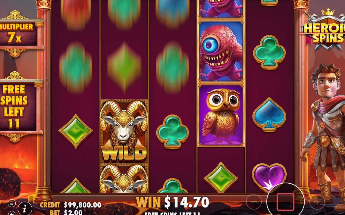 Free Spins med antal spinn och multiplikator från hjulet